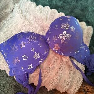 BodyCandy Purple Bra with Star Patterns